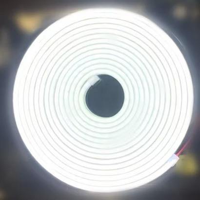 Lampu neon flexibel 5meter model slim 12v/24v bisa potong - Putih, 24volt