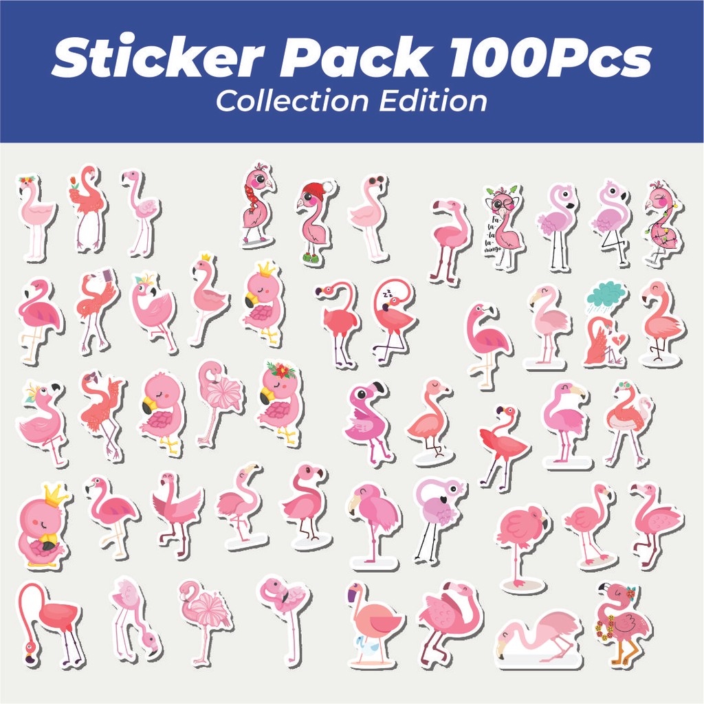 

Hot Stiker Hewan Burung Flamingo Lucu Anti Air Stikers Berperekat Waterproof Sticker Decal Buat Motor Helm Buku Journal Koper Casing HP Laptop Botol Minum
