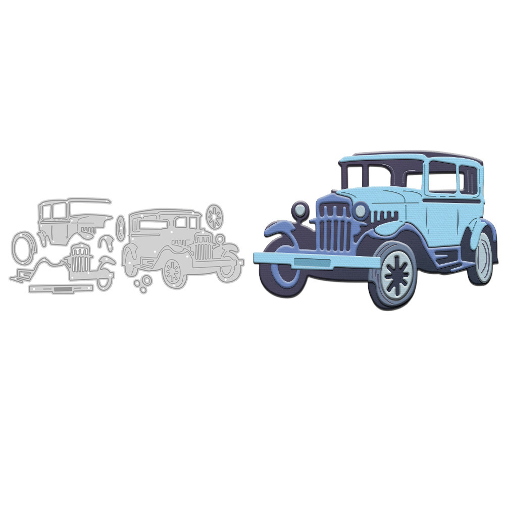 

MangoCraft Vintage Car Pattern Cutting Dies DIY Scrapbooking Supplies Metal Dies Knife Mold For Card Making Albums Crafts Decor