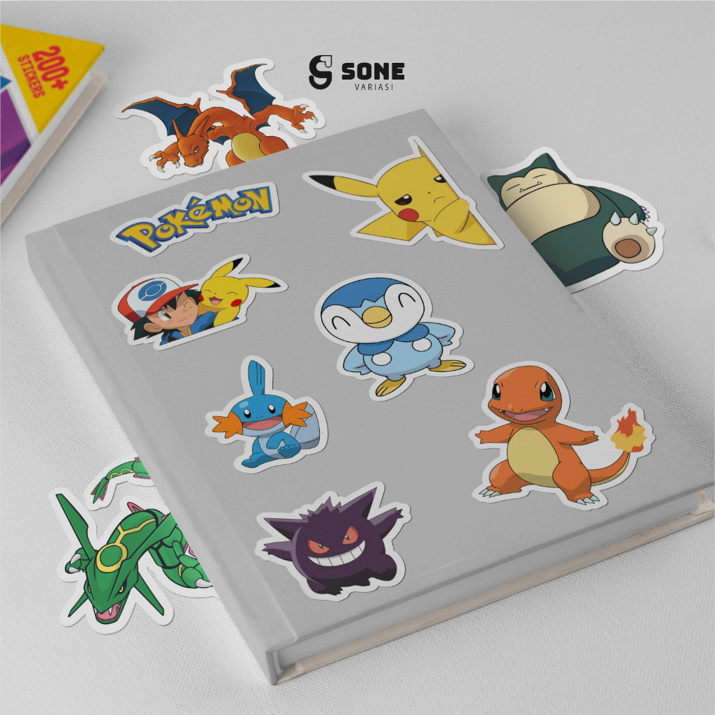 

Stiker Aesthetic Pack Kartun Pokemon Pikachu Vinyl Waterproof untuk Sticker Laptop Koper Kulkas Handphhone Diary Notebook