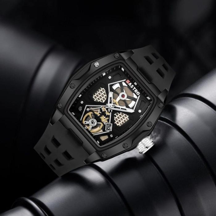 DISKON Gastro Jam Tangan Pria Sport D30 RM 4 Rubber Water Resistant 3 ATM Watches Waterproof - Hitam