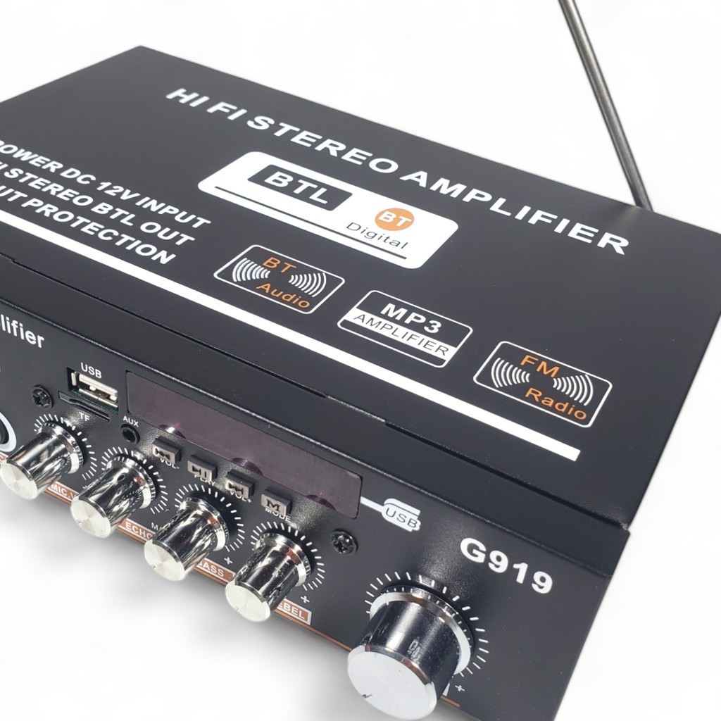 

CUGUU Audio Amplifier Bluetooth HiFi Surround USB MP3 FM 360W - G919