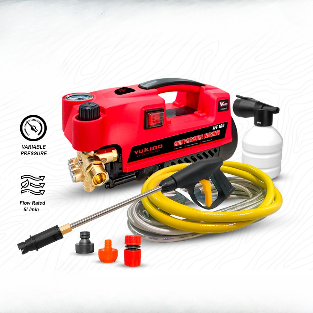 YUKIDO Mesin Steam Cuci Motor Mobil Tekanan Tinggi / YUKIDO High Pressure Washer Jet 100