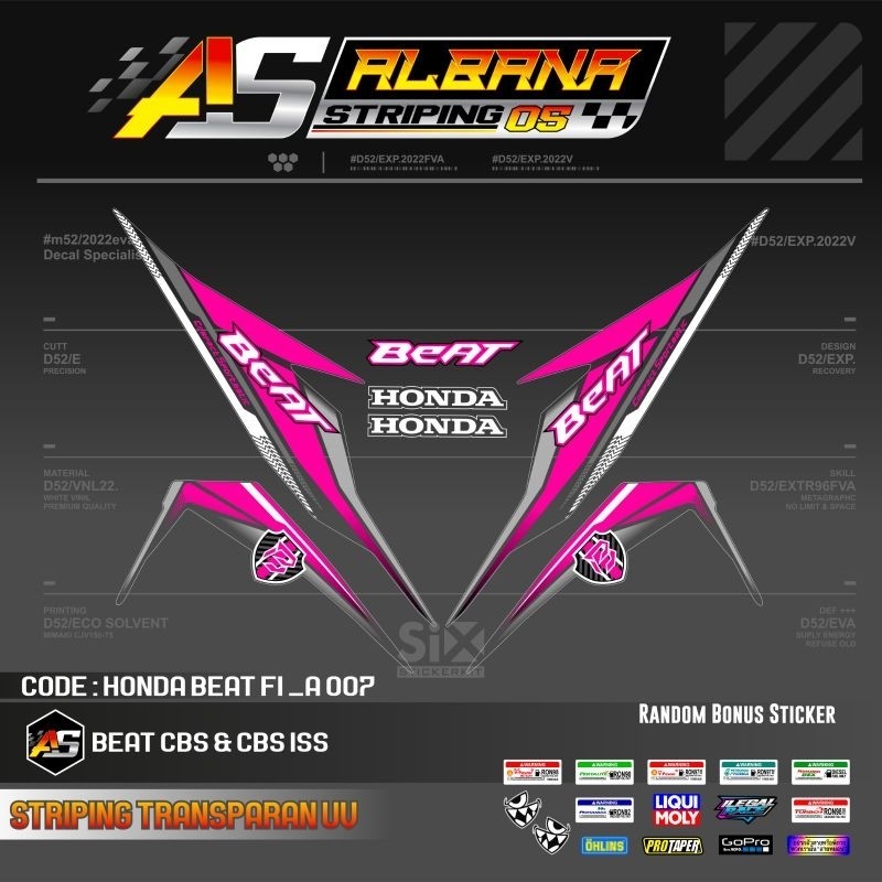 STRIPING TRANSPARAN HONDA BEAT 2019/STICKER BEAT ESP 2019 TRANSPARAN