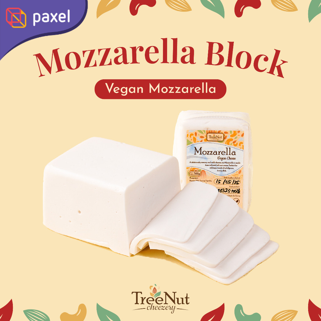 

Keju Vegan Mozzarella Block Lembut & Meleleh - Cheese Nabati - Vegetarian Food | TreeNut Cheezery