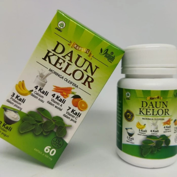 Kapsul Daun Kelor isi 60 Kapsul -inayah Herbal Ekstrak Daun Kelor Asli ORIGINAL