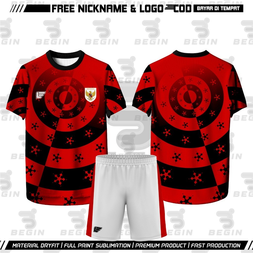 JERSEY TRAINING TIMNAS INDONESIA RED WCQ 2025 PRE-MACTH FULL PRINTING BISA PASANG NAMA DAN NOCO