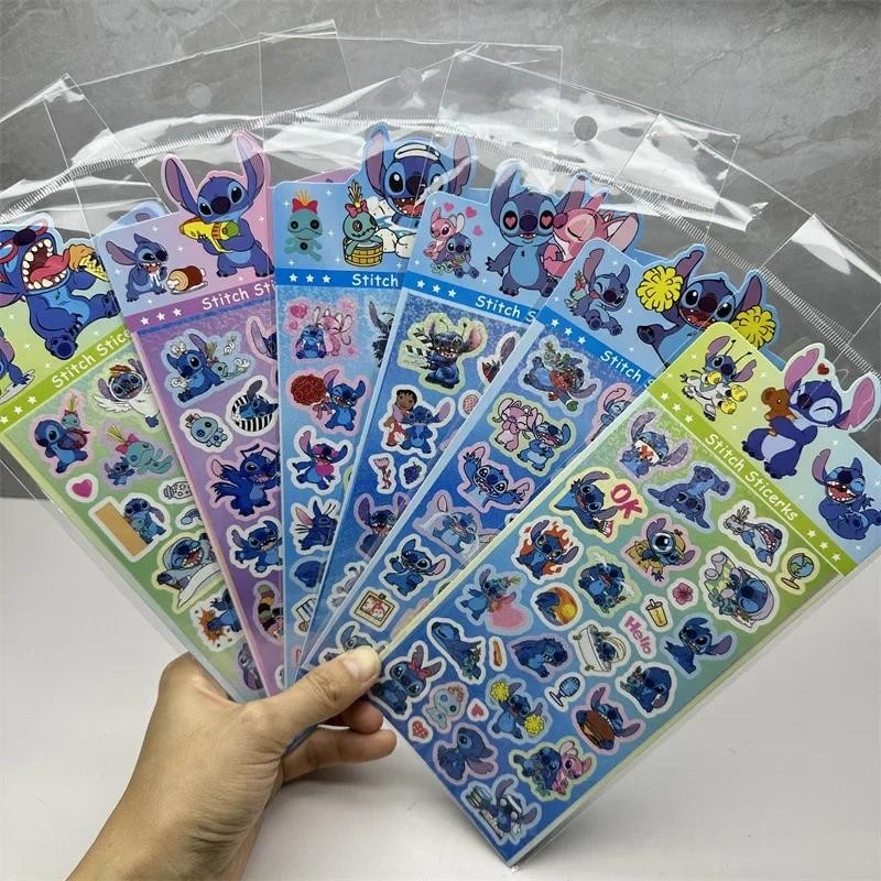 

20Sheets Cute Lilo Stitch Stickers Hand Acount Guka Laser Diy Decorative Phone Luggage Phone Laptop Stationery Sticker Kid Toy
