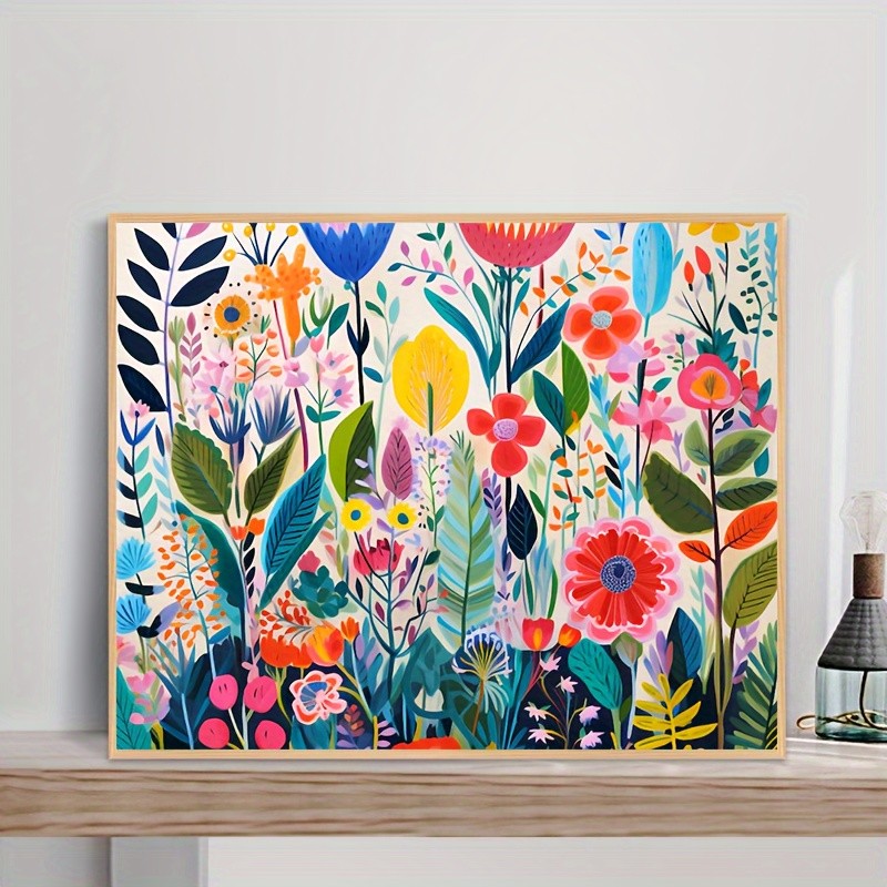 

1pc 5D Diamond Painting Kit, Flowers And Plants Picture Set, Rhinestone Home Decoration Without Frame