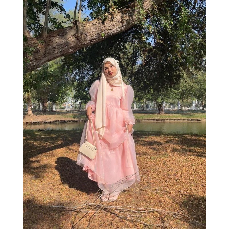 FLASH SALE Dress Vintage Cootagecore Yearbook Prewed Bridesmaid Ulang Tahun Dress Simple Organza Ele