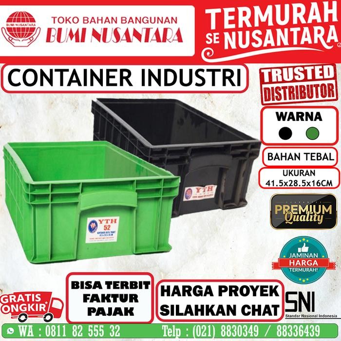 

Keranjang Industri 41x28x16cm Container Krat Padat Plastik Lion Box Baut - 06, Hijau [SALE]