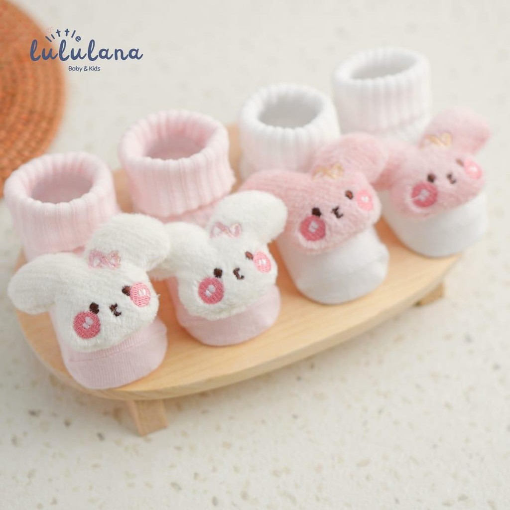Little Lululana - Boopi | Kaos Kaki Bayi Unisex Sepatu Anak Bayi 3D | Newborn Baby Socks | Kaos Kaki