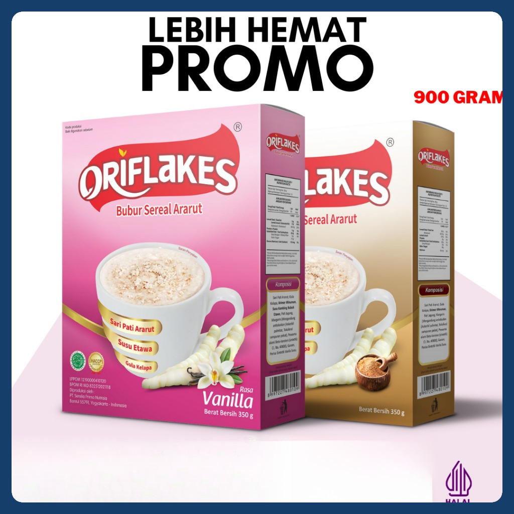 

Oriflakes Gastro Sereal Umbi Garut dan Susu Ettawa Herbal untuk Maag dan Asam Lambung 900 GR