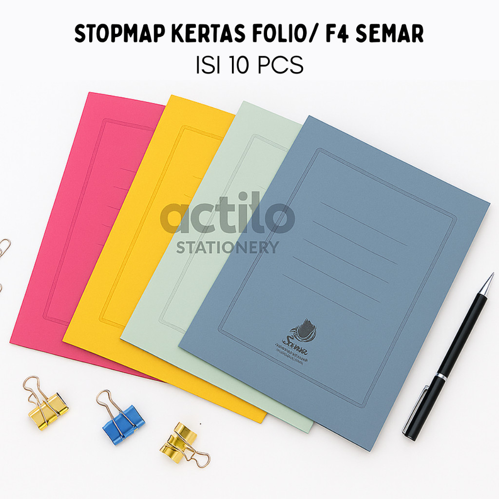 

(10 Pcs) Stopmap Kertas / Stop Map Kertas Folio F4 Merk Semar