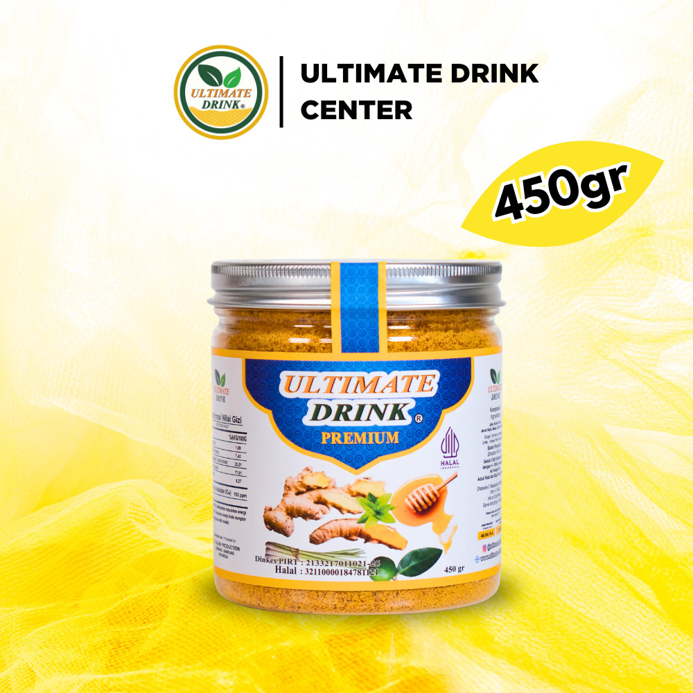 

Ultimate Drink - Premium 450gr Minuman Jahe Campuran Jahe Kunyit Stevia Serai