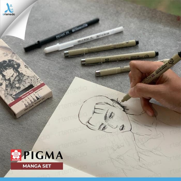 

TERLARIS! Drawing Pen Sakura Pigma Micron Manga Set A