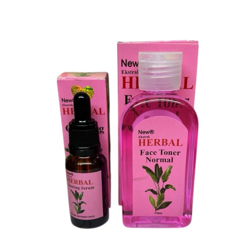 SERUM HERBAL PLUS GLOWING 20 ml + TONER HERBAL NATURAL 115ML BPOM