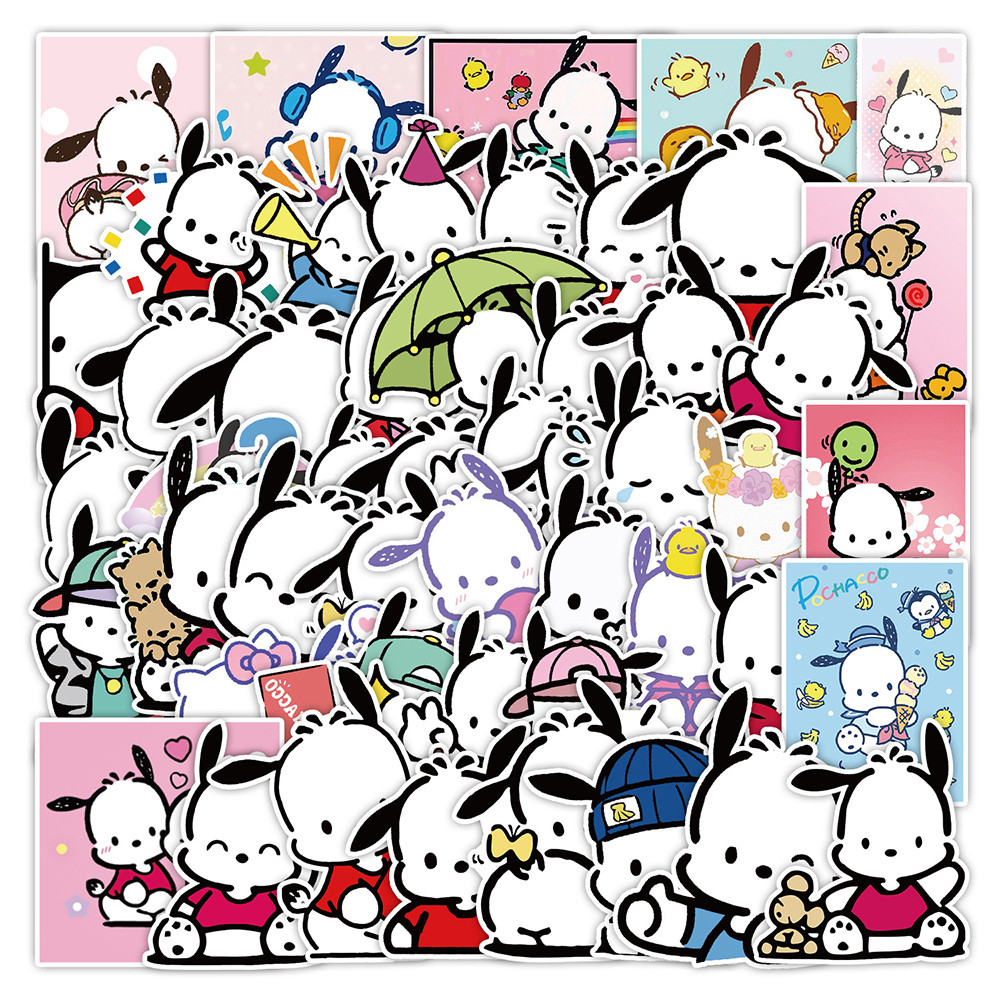 

10/30/50pcs Cute Anime Sanrio Pochacco Stickers Decals DIY Fridge Laptop Suitcase Phone Kawaii Graffiti Sticker Decals Kids Toys