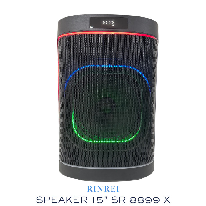 Speaker Portable Bluetooth 2 Mic Wireless 15 Inch Rinrei SR 8899X (G)