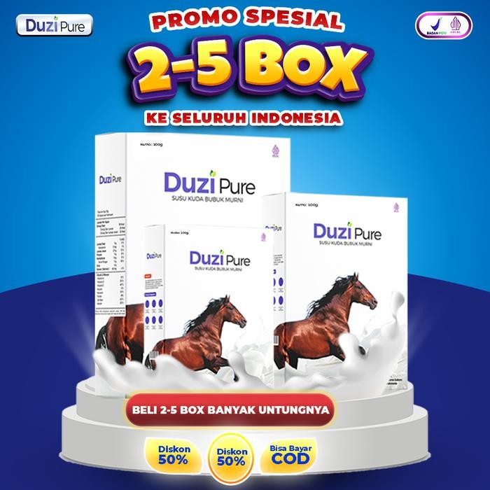 

Duzi Pure Susu Kuda Bubuk dengan Herbal - 1 Box