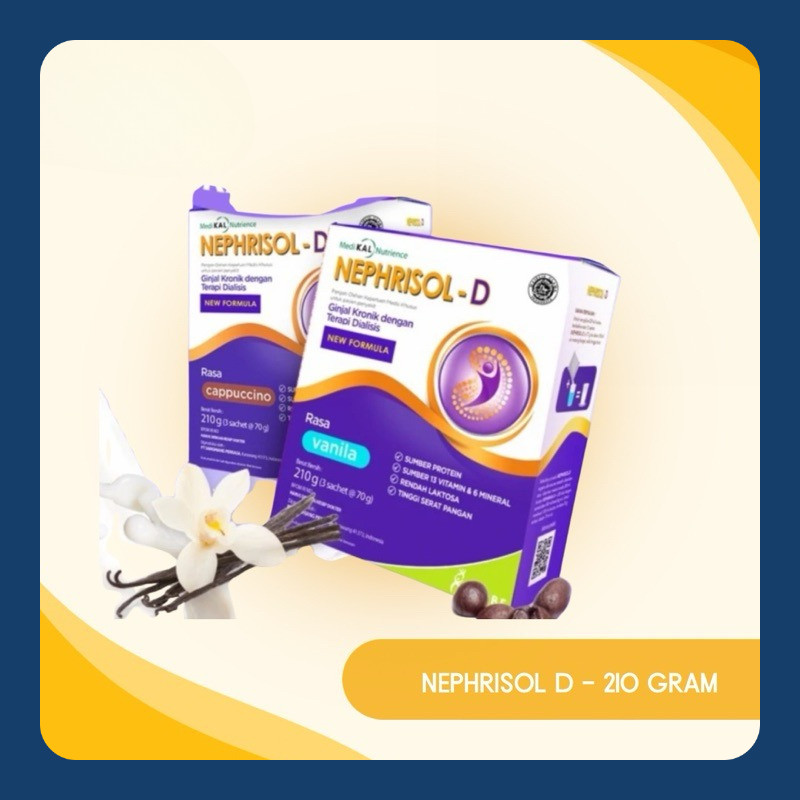 

NEPHRISOL D - Nutrisi Tinggi Protein Pasien Gagal Ginjal Kronik HD / CAPD