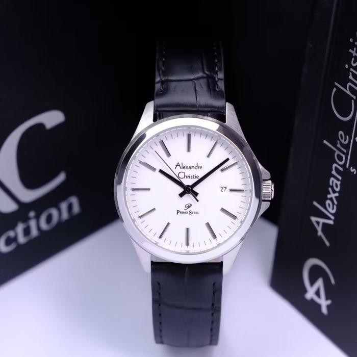 [Dunia arloji pontianak]Seri 1026 jam tangan couple Alexandre Christie Cewek Quartz Stainless Watch 