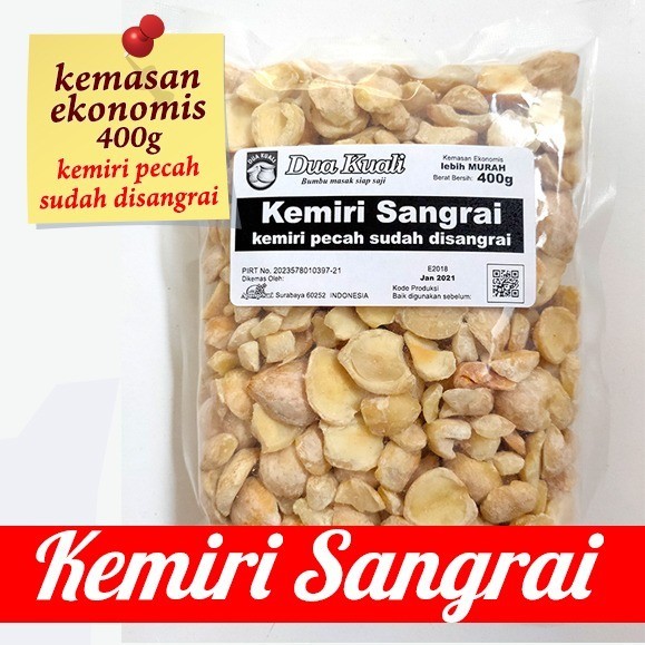 

Kemiri Sangrai - kemasan ekonomis 400g atau 100g siap digunakan lebih HARUM - 400 gr
