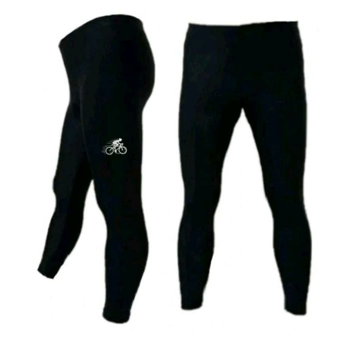 Celana sepeda panjang padding pria wanita celana gowes ketat karet