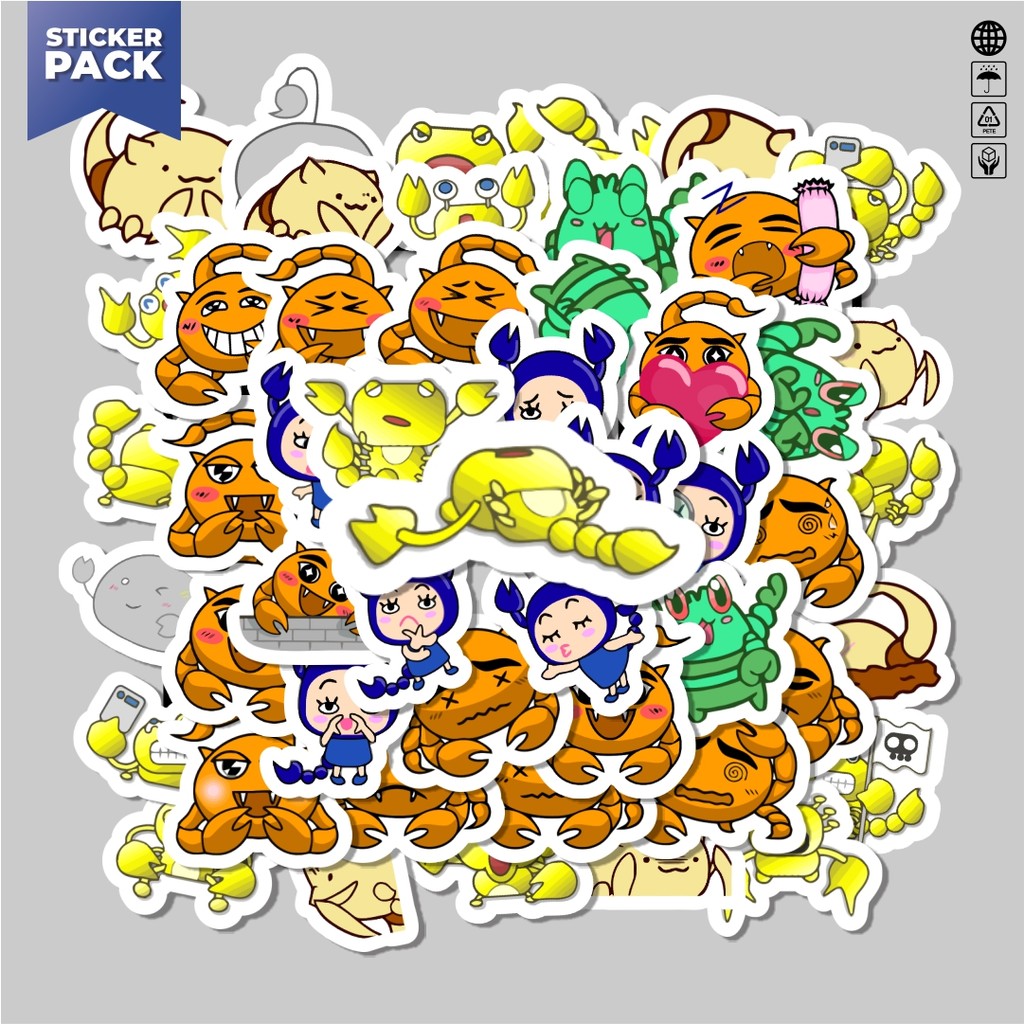 

[100PCS]Stiker Pack Sticker Hewan Kalajengking Aesthetic Vinyl Anti Air Dekorasi Sticker Laptop Buku Journal Koper Helm Casing HP Gitar Helm Skateboard