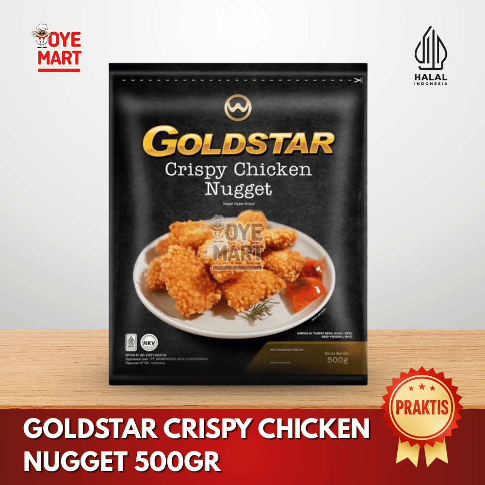 

GOLDSTAR CRISPY CHICKEN NUGGET 500GR / NAGET AYAM KRISPI
