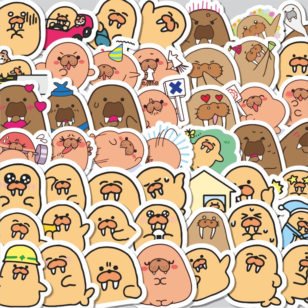 

Stiker Cutting Pack Hewan Walrus Isi 100Pcs Series Aesthetic Lucu Keren Untuk Koper Bahan Vynil