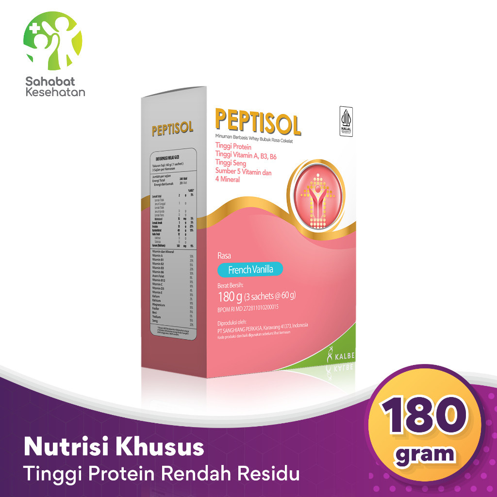 

Peptisol 180 gram - Susu Tinggi Protein