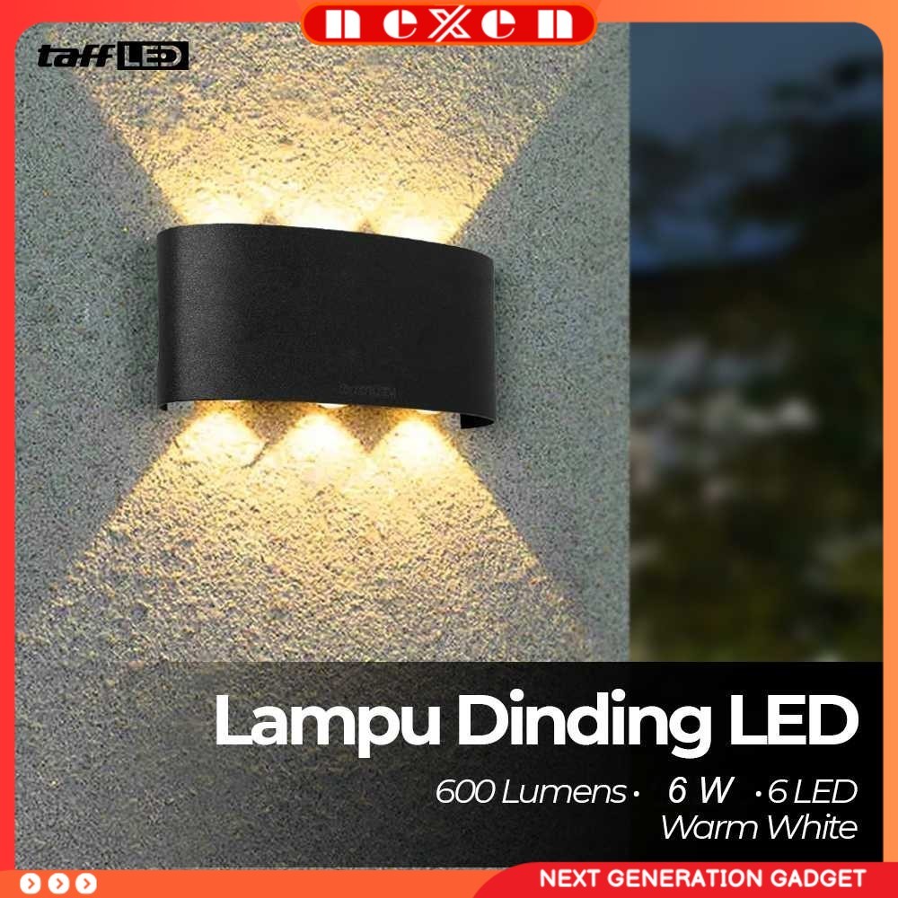 Lampu Dinding LED Indoor Plastic Body 6 LED Warm White 6W - 6T