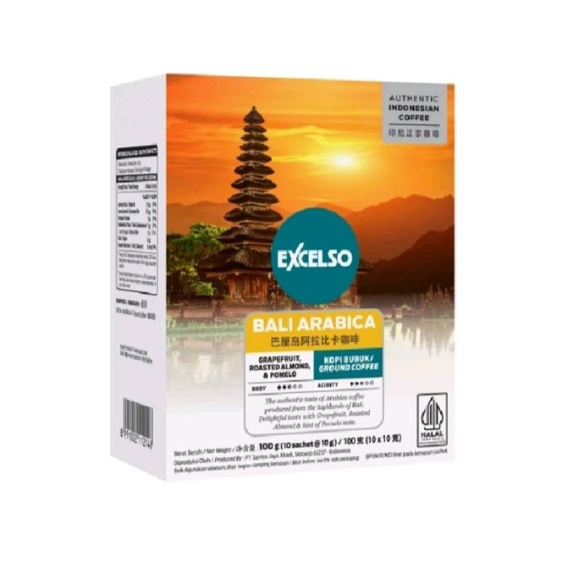

Excelso Bali Arabica Bubuk Single Serving Box (10X10gr)
