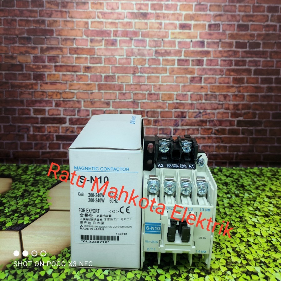 MITSUBISHI CONTACTOR SN 10 Kontaktor s-n10 sn10 mitsubishi