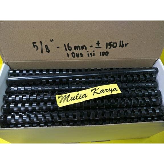

Spiral Plastik Jilid 5/8 " - 16 mm Folio 23 lubang isi 100 pcs