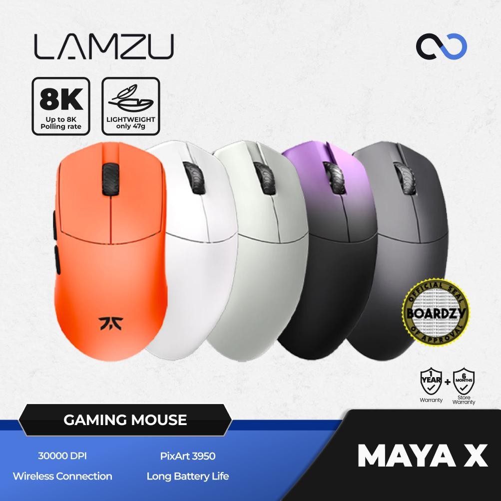 Lamzu Maya X 8k Wireless Ultra Light Ambidextrous Gaming Mouse