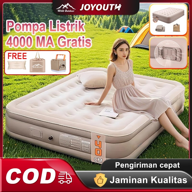 Joy Kasur Angin Pompa Otomatis Outdoor Kasur Pompa Lipat Kasur Tiup Queen Kasur Angin Camping Perjal