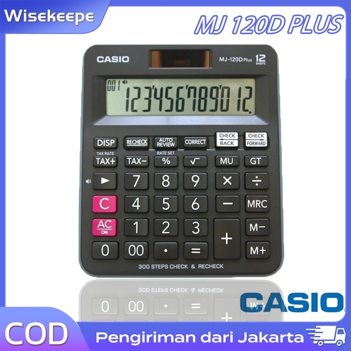 

Jaje.store Kalkulator Scientific Casio MJ-120D/DJ-120D PLUS Office Desktop 300 Steps Check Correct Series Calculator 12 Digits FX-991ES