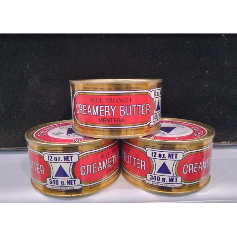

BLUE TRIANGLE MENTEGA SEGITIGA 12 0Z 340 GRAM PURE CREAMERY BUTTER TOKO BAHAN KUE MURAH