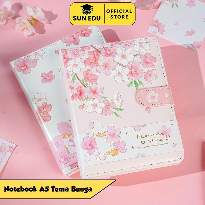 

AHHA Notebook A5 A6 Pink Flower Sakura Planner Agenda/ Buku Catatan Unik Jurnal Diary Motif Lucu Merah Paper Stationery - Pink Sakura A5