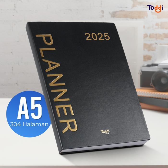 

AHHA Buku Agenda Planner 2025 Catatan Kerja Binder Jurnal Notebook Diary A5 - M1 Black