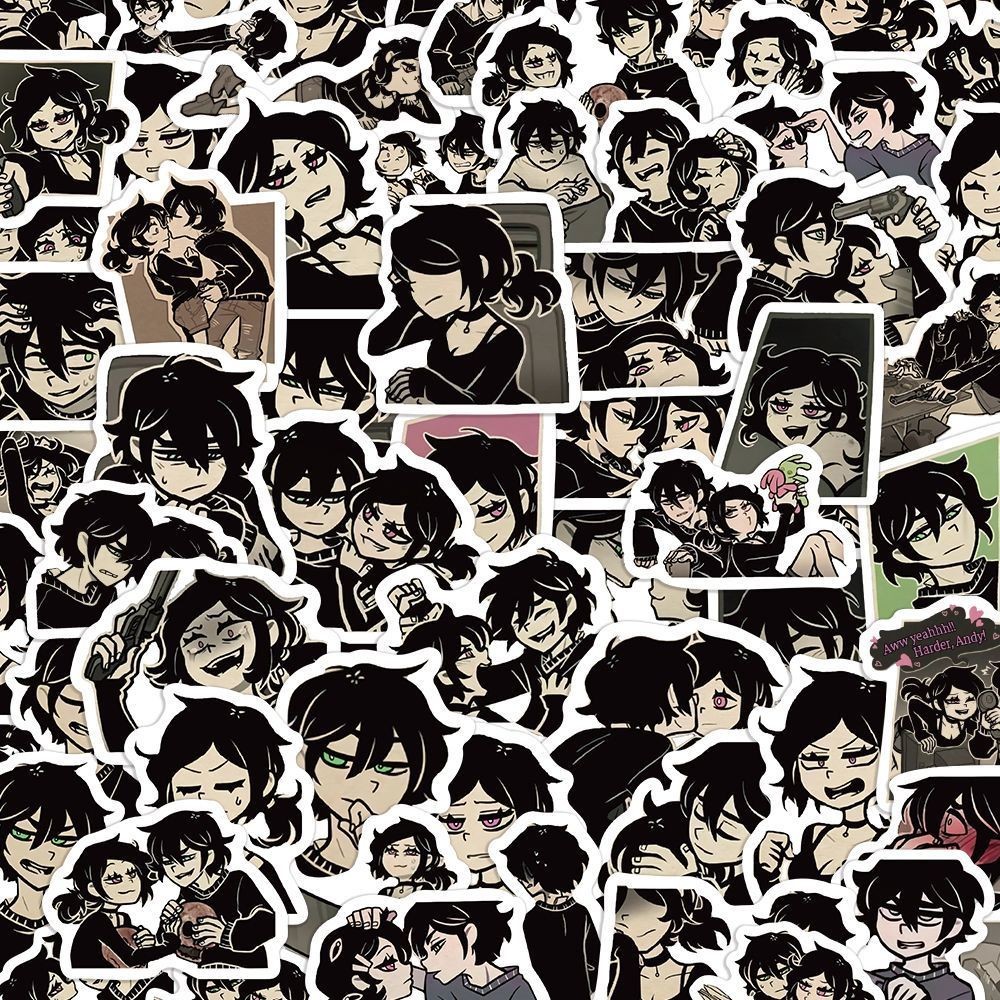 

The Coffin of Andy and Leyley Sticker Black White Stickers Game Goods School Supplies Stationery Cute Laptop Phone Case Decor