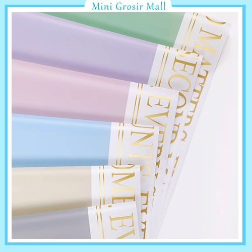 

PROMO!20 Lembar Flower Wrapping Paper Kertas Buket Bunga Korea Cellophane Motif Gold Moment KB6006READY