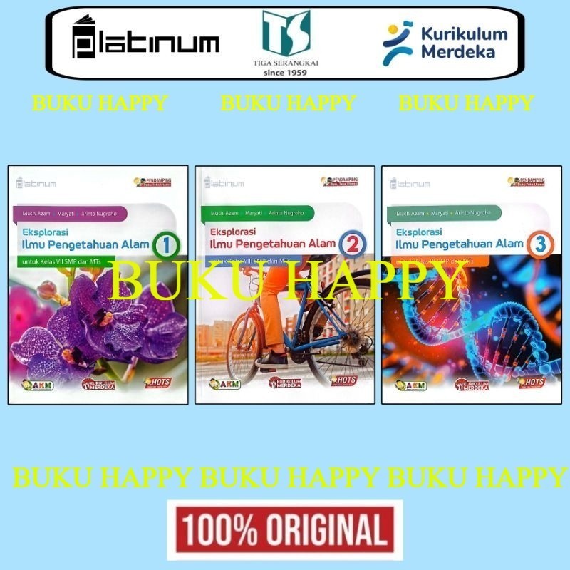 PLATINUM : Eksplorasi IPA untuk SMP / MTS Kelas 7 8 9 - IPA SMP Tiga Serangkai KM Revisi 2025