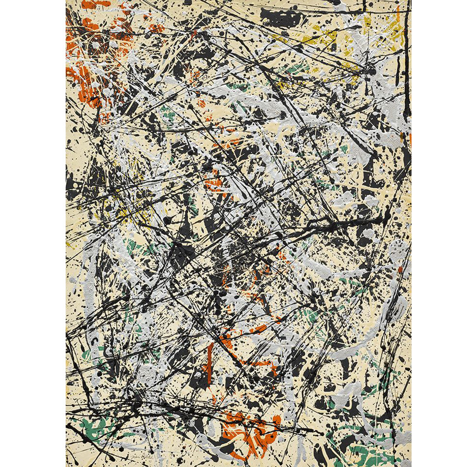 

Handmade abstrac oil painting on canvas Reproduction of Number 32 by Jackson Pollock Home Decoration Wall Picture Free shipping