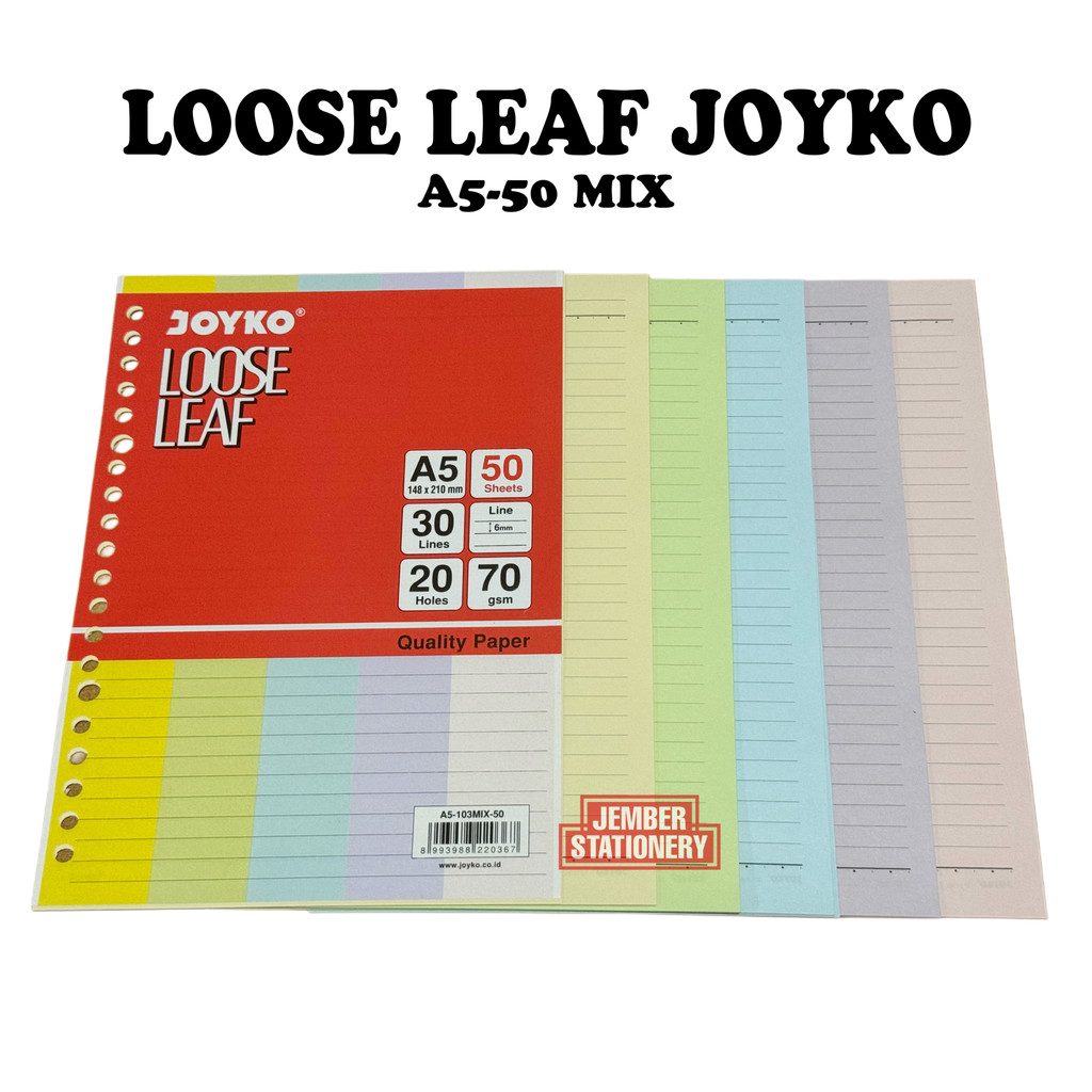 

Loose Leaf Joyko A5 50 Warna