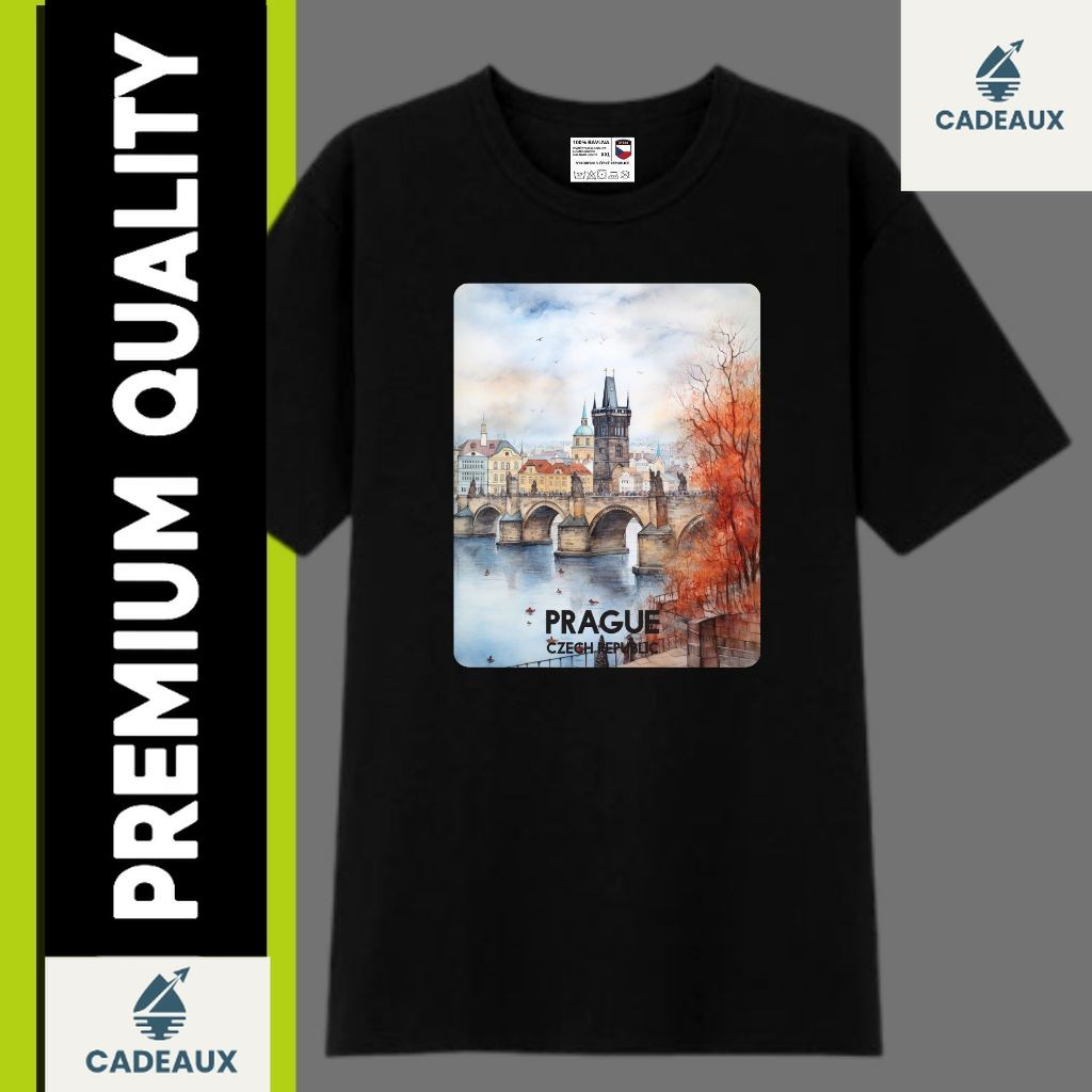 Kaos Oleh Oleh Prague Czech Praha T-Shirt Cotton Combed 24s SOUVENIR PREMIUM GIFT