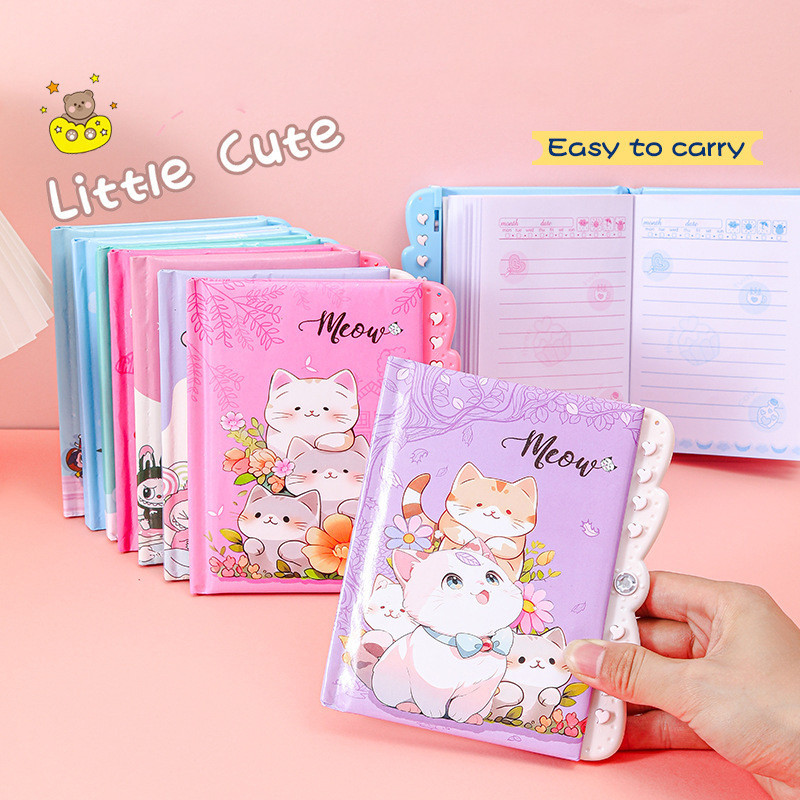 

BUKU CATATAN MINI DENGAN PENGUNCI PASSWORD / DIARY YANG DAPAT DIKUNCI GAMBAR KARTUN KAWAII