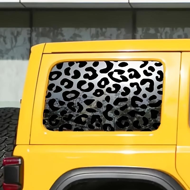 Stiker Mobil Vinyl Motif Macan Tutul Kartun - Ukuran 75x40cm Hasil Akhir Matte, Perekat Diri untuk P